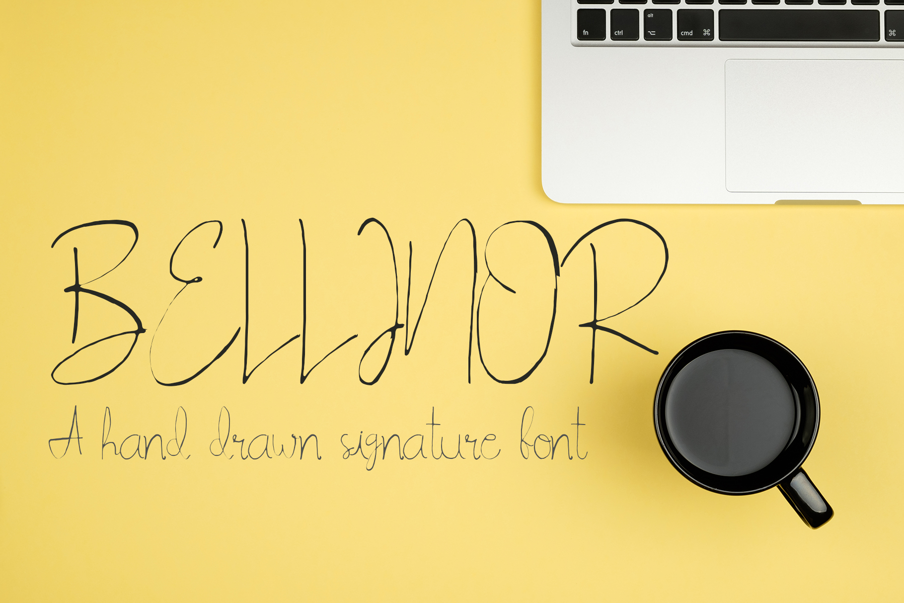 Bellinor Font: A Hand Drawn Script for Makers