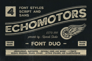 Echomotors Family Font: A Display Typeface for Branding