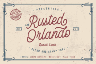 Rusted Orlando: A Vintage Font for Editorial Design